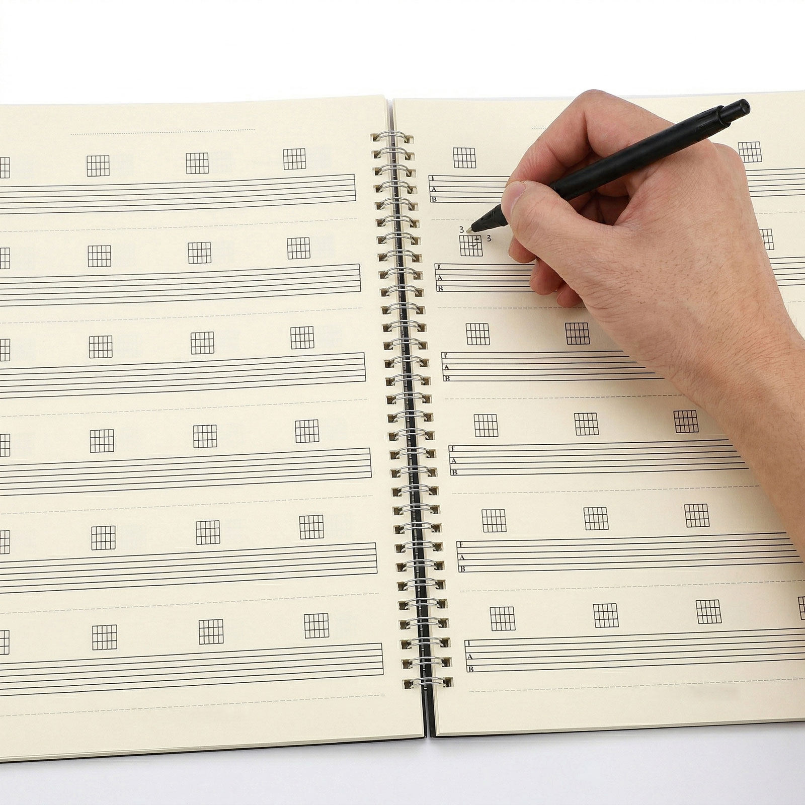Blank Sheet Music Notebook - 2 quaderni per partiture di chitarra,
