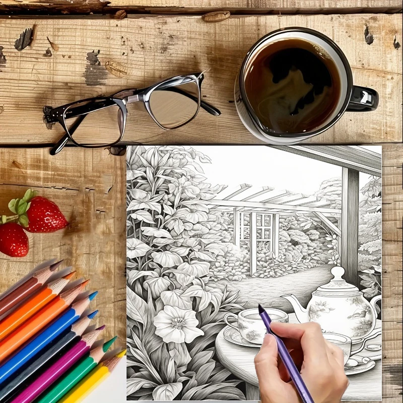 Libro da colorare Tea In The G - Adult Coloring Book Stress Relief recensione e prezzo